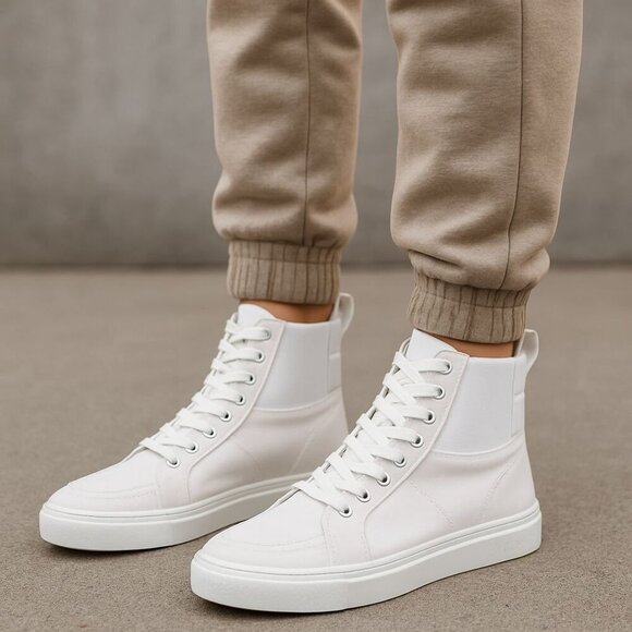 ✨ Thakoon White Canvas Pull-On High-Top Sneakers EU 36 & 38 – NIB - US 6, US 8 - Picture 1 of 16